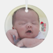 最高の眠るベビークリスマスツリー ガラスオーナメント (正面)