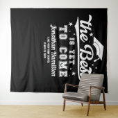 最高の瞬間はこれから 黒い卒業パーティーの背景 タペストリー (インサイチュ(横))