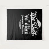 最高の瞬間はこれから 黒い卒業パーティーの背景 タペストリー (正面(横))