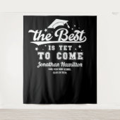 最高の瞬間はこれから 黒い卒業パーティーの背景 タペストリー (正面)