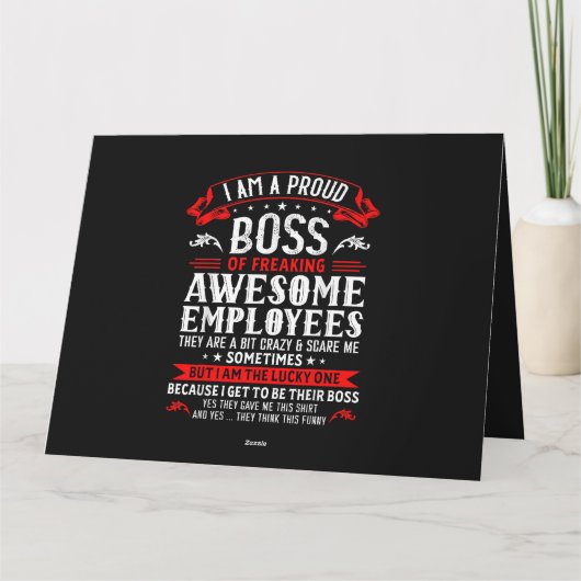 最高の社員たちを誇りに思う俺は最高のボスだ カード (裏面)