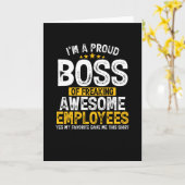 最高の社員たちを誇りに思う俺は最高のボスだ カード (黄色い花)