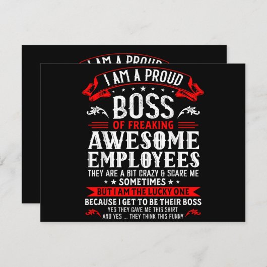 最高の社員たちを誇りに思う俺は最高のボスだ シーズンカード (正面/裏面)