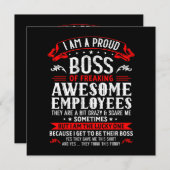 最高の社員たちを誇りに思う俺は最高のボスだ 招待状 (正面/裏面)