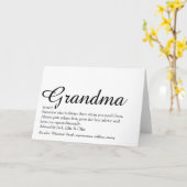 最高の祖母の定義テンプレート カード (黄色い花)