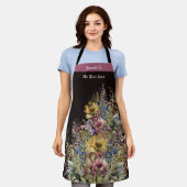 最高の祖母フローラフラワーエンジェル エプロン (着用した状態)