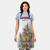 最高の祖母フローラフラワーエンジェル エプロン (着用した状態)