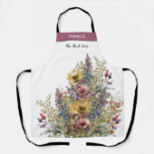 最高の祖母フローラフラワーエンジェル エプロン (正面)