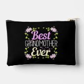 最高の祖母 – ピンクフローラ アクセサリーポーチ (裏面)