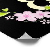 最高の祖母 – ピンクフローラ ポスター (角)