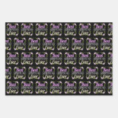 最高の祖母 – ピンクフローラ ラッピングペーパーシート (正面)