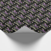 最高の祖母 – ピンクフローラ ラッピングペーパー (角)