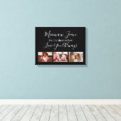 最高の祖母Ever 3 Photo Collage White Black キャンバスプリント (インサイチュ (ウッドフロア))