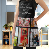 最高の祖母Ever 6 Photo Collage White Script エプロン