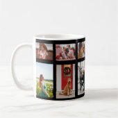 最高の祖母Ever 6 Photo Collage White Script コーヒーマグカップ (左)