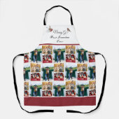 最高の祖母Ever Photo Collage White Script エプロン (正面)