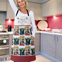 最高の祖母Ever Photo Collage White Script エプロン