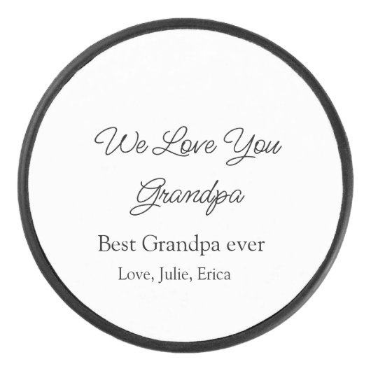 最高の祖父の写真ギフトクラシック アイスホッケーパック (正面)