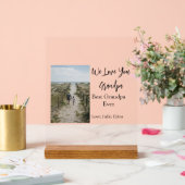 最高の祖父の写真ギフトクラシック アクリルサイン (ウェディング)