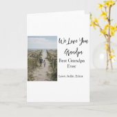 最高の祖父の写真ギフトクラシック カード (黄色い花)