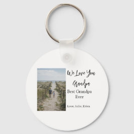 最高の祖父の写真ギフトクラシック キーホルダー