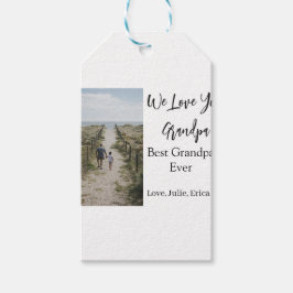 最高の祖父の写真ギフトクラシック ギフトタグ