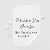 最高の祖父の写真ギフトクラシック ゴルフタオル (インサイチュ)