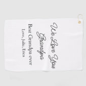 最高の祖父の写真ギフトクラシック ゴルフタオル (横)