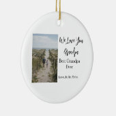 最高の祖父の写真ギフトクラシック セラミックオーナメント (右)