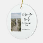 最高の祖父の写真ギフトクラシック セラミックオーナメント (左)