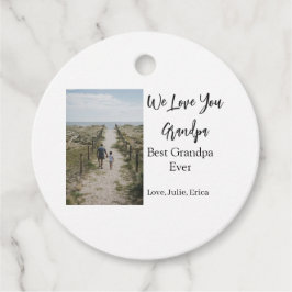 最高の祖父の写真ギフトクラシック フェイバータグ