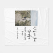 最高の祖父の写真ギフトクラシック フリースブランケット (正面(横))