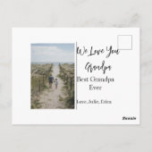 最高の祖父の写真ギフトクラシック ポストカード (裏面)