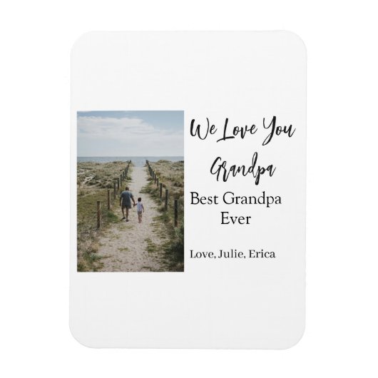 最高の祖父の写真ギフトクラシック マグネット (縦)