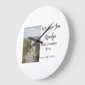 最高の祖父の写真ギフトクラシック ラージ壁時計 (傾斜)