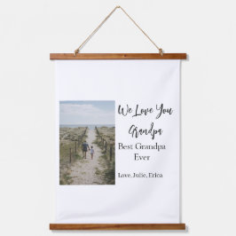 最高の祖父の写真ギフトクラシック 吊り下げ型タペストリー