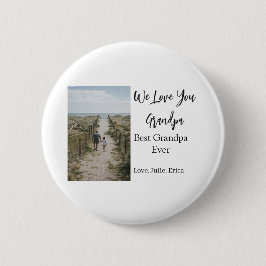最高の祖父の写真ギフトクラシック 缶バッジ