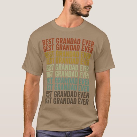 最高の祖父の日おじいちゃん一家 Tシャツ (正面)
