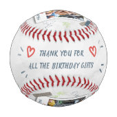 最高の祖父の日子供の写真 野球ボール (裏面)