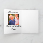 最高の祖父写真名ギフトテキスト カード (内部)