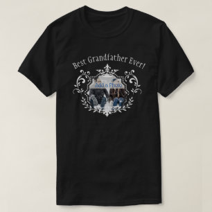 最高の祖父家族カスタム写真Tシャツ Tシャツ