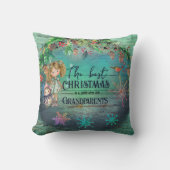 最高の祖父母のクリスマス クッション (正面)