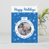 最高の祖父母のブルースノーフレークのボールフォト シーズンカード (スタンド正面)