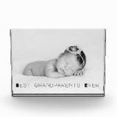 最高の祖父母の写真パーソナライズされたブロック フォトブロック (正面)