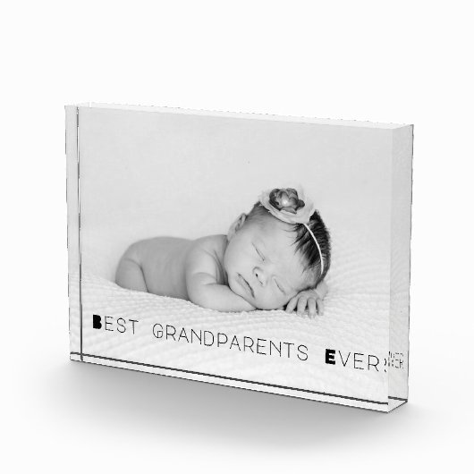 最高の祖父母の写真パーソナライズされたブロック フォトブロック (右)