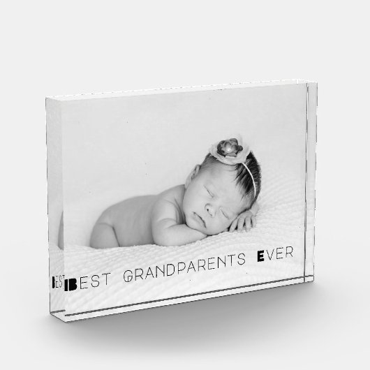 最高の祖父母の写真パーソナライズされたブロック フォトブロック (左)
