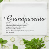 最高の祖父母の定義スクリプト キッチンタオル (折り畳み)