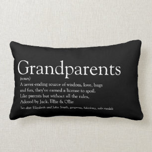 最高の祖父母の定義 楽しいギフト ランバークッション