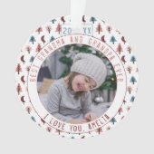 最高の祖父母の木Pastel Keepsake写真 オーナメント (正面)