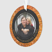 最高の祖父母エバーオレンジグリッター |クリスマス オーナメント (正面)